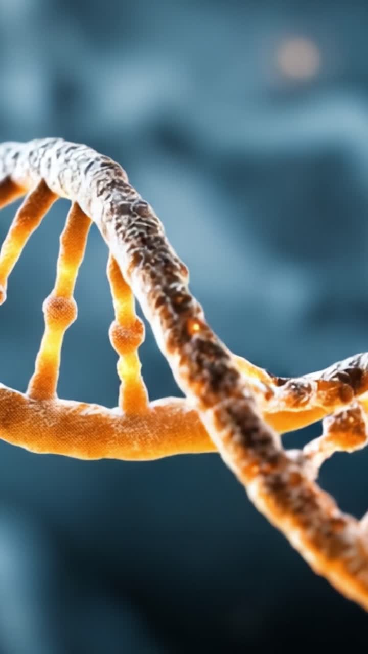 Esplorando le complessità del DNA: uno sguardo ravvicinato alle strutture genetiche con dettagli vividi e significato scientifico.