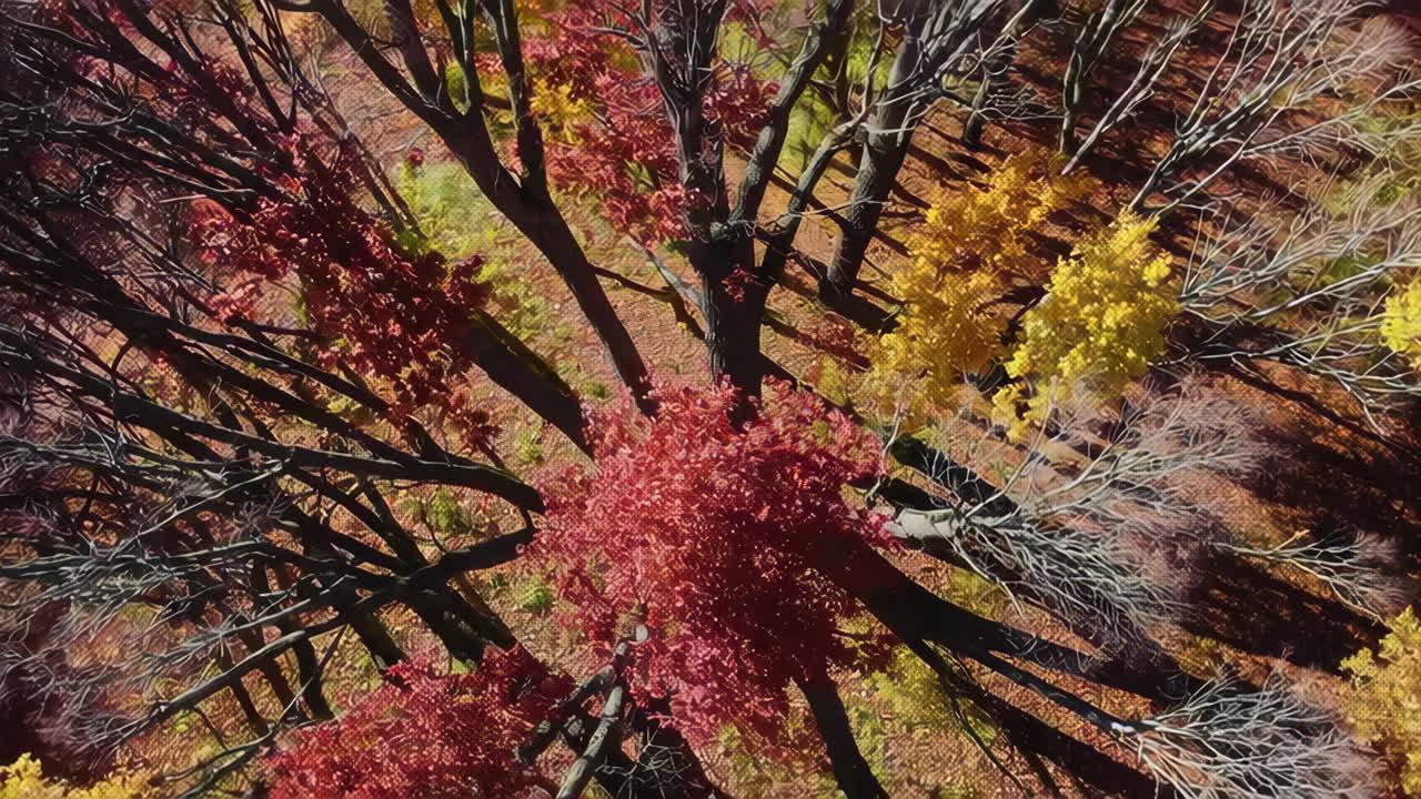 가을의 숲의 항공사진