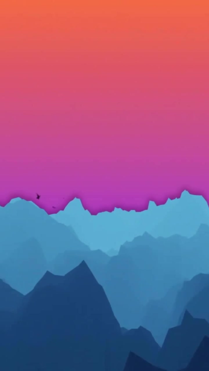 Animation von digitalen Bergen über Sonne