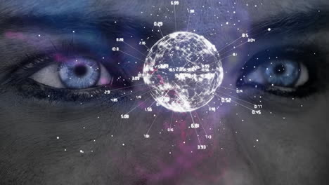 Animation of turning globe
