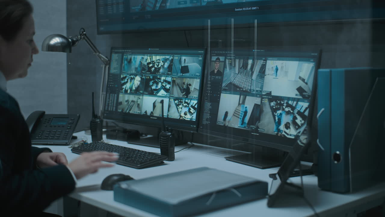 sala de control de vigilancia de seguridad