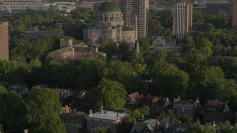 aerial view of the cathedral basilica in st