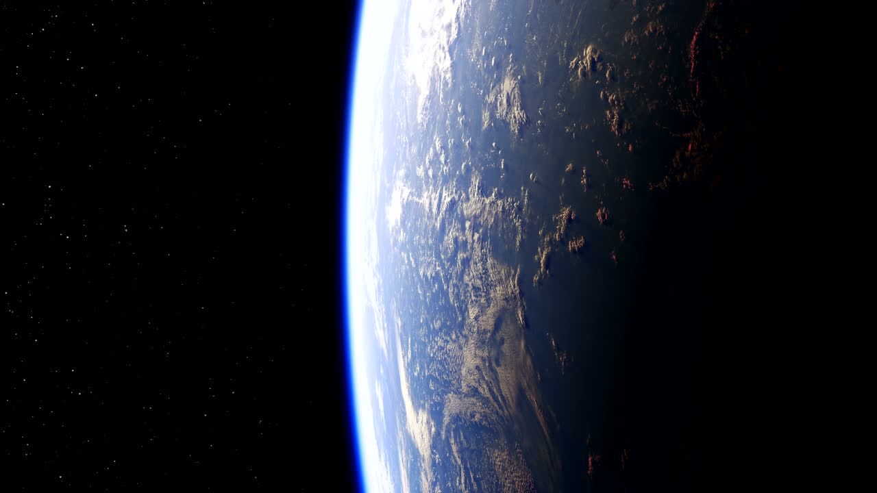 Amazing View Of Planet Earth From Space. Seamless Looped. 4K.