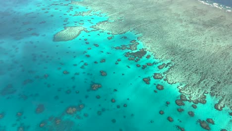 aerial 4k of great barrier reef in queensland, australia in december 2022