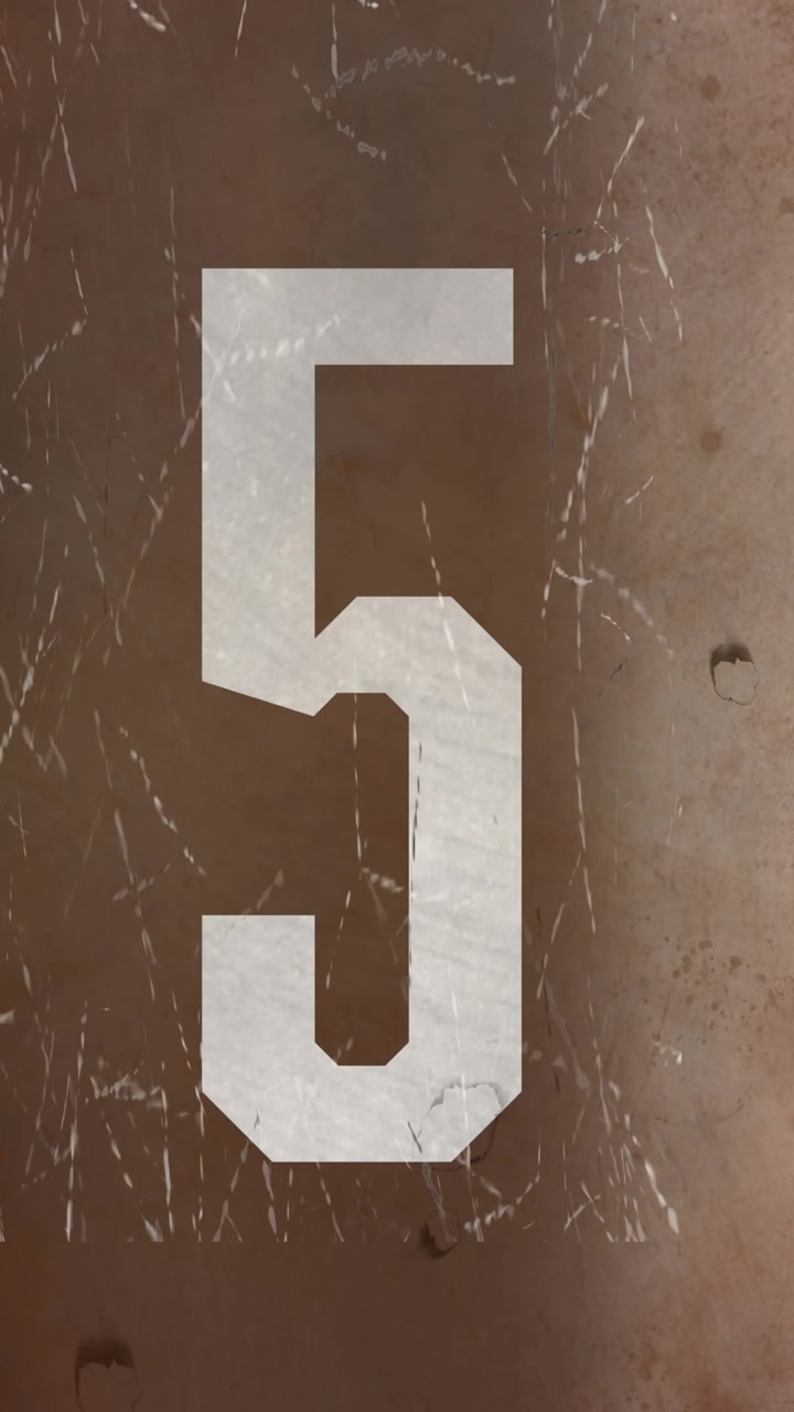 Animazione conto alla rovescia di pellicola vintage 4k