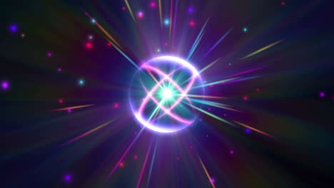 pulso de rayos de luz estelar atómico 4k