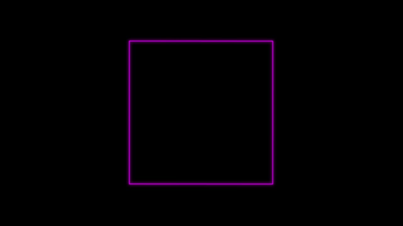 Square seamless pattern spectrum looping animation glowing neon lines Abstract background with neon square.