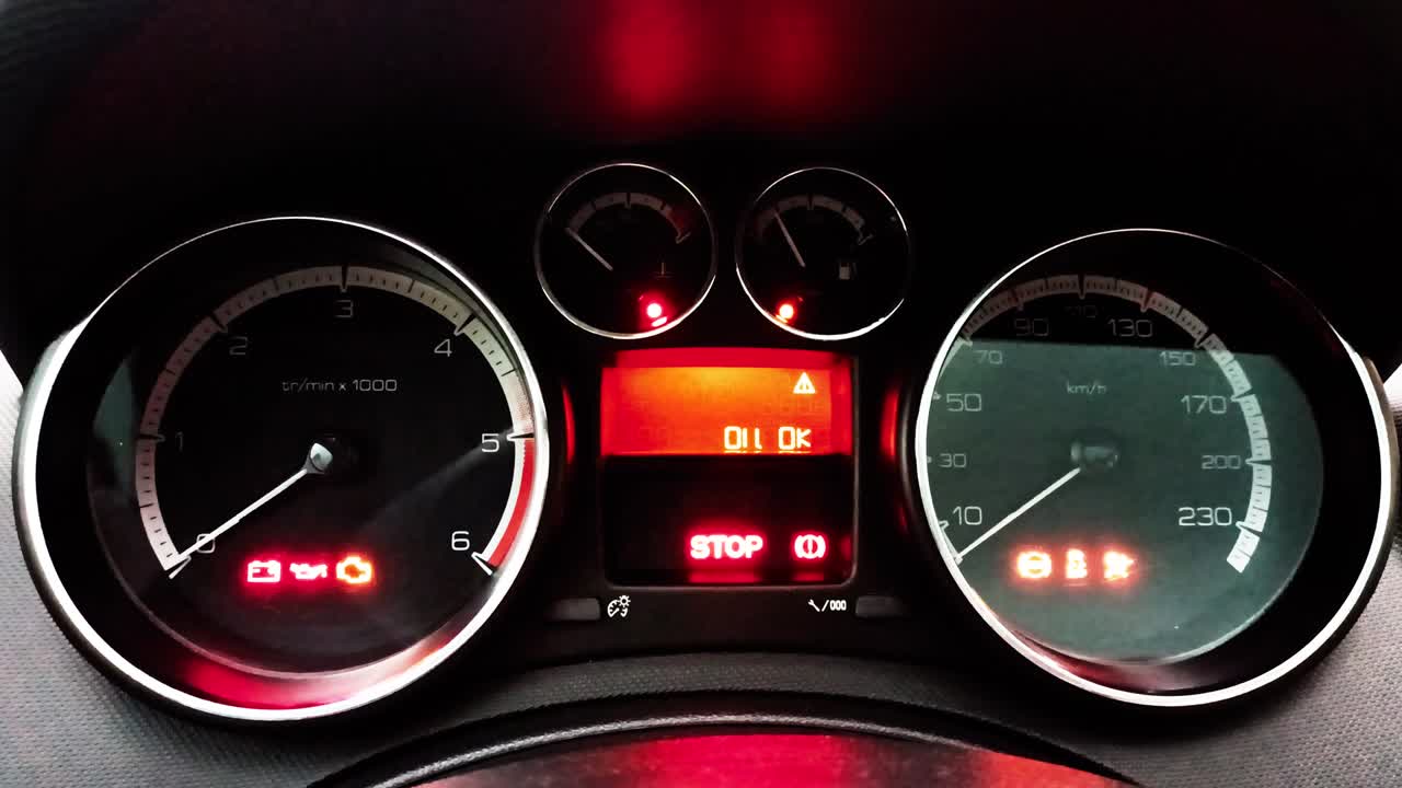 드  자동차 경고 조명 기호 및 자동차 대시보드 표시