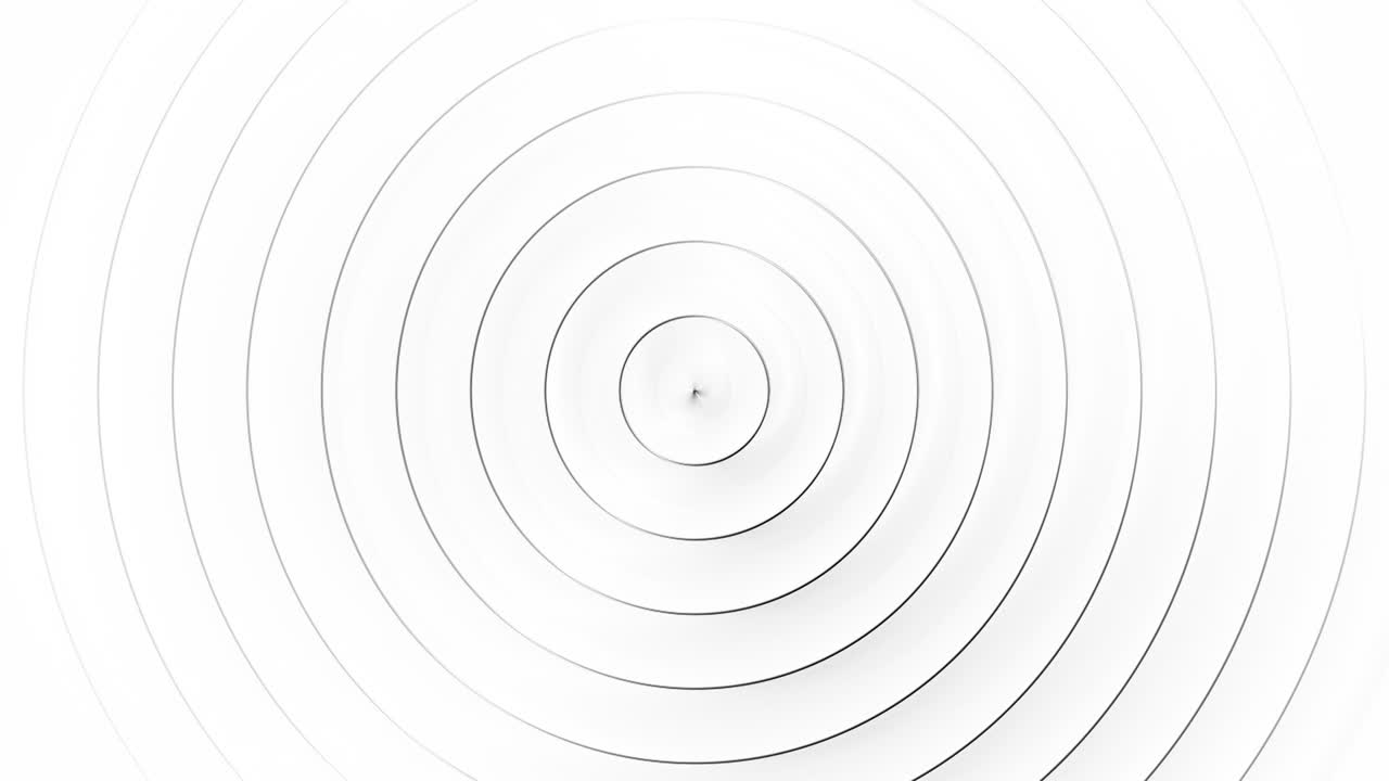 plantilla abstracta con animación de ondas circulares blancas