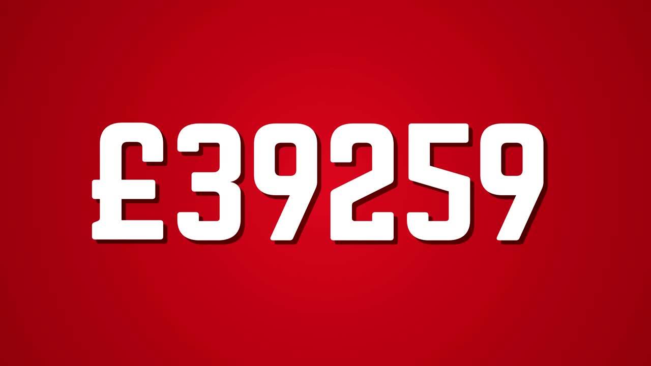 contar desde 0 hasta 100.000 libras rojas