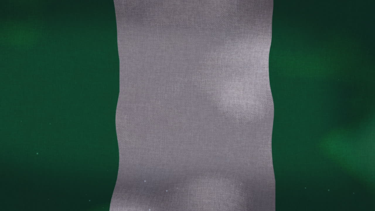 la bandera nacional de nigeria ondeando