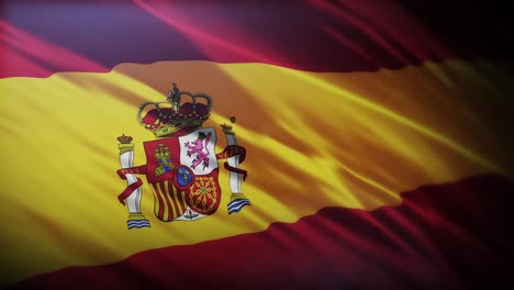 Flag-of-Spain,-full-screen-in-4K-high-resolution-Kingdom-of-Spain-flag-4K