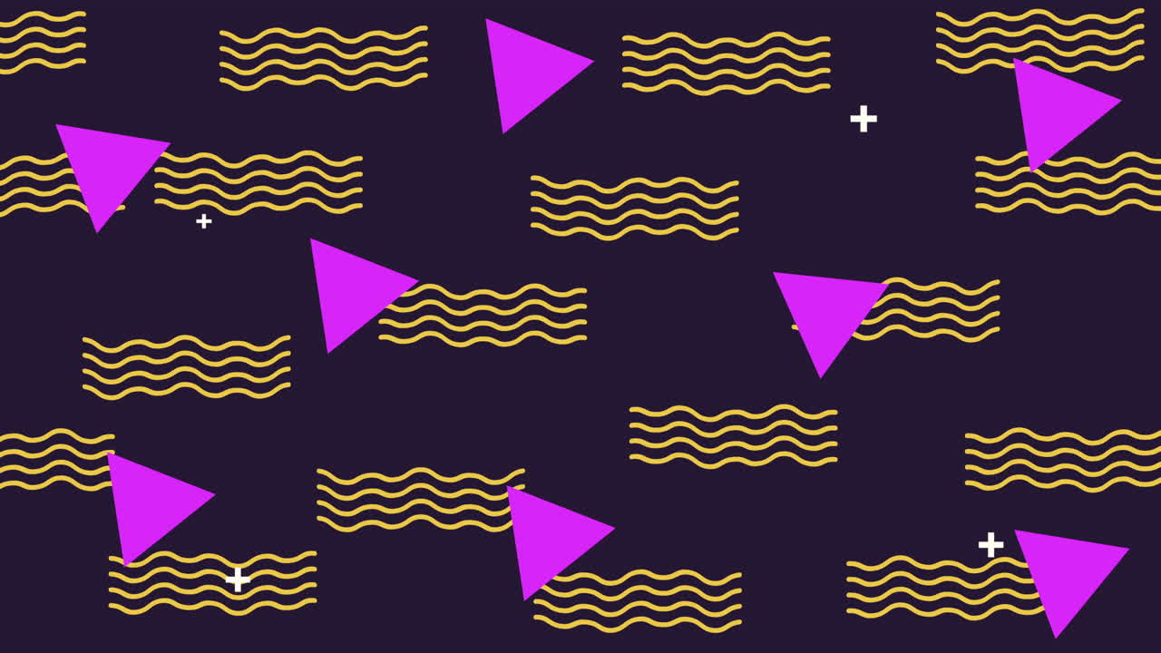 colors lines and geometric figures animation