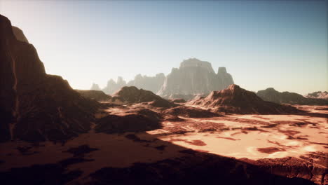 desert buttes with blue sky in utah