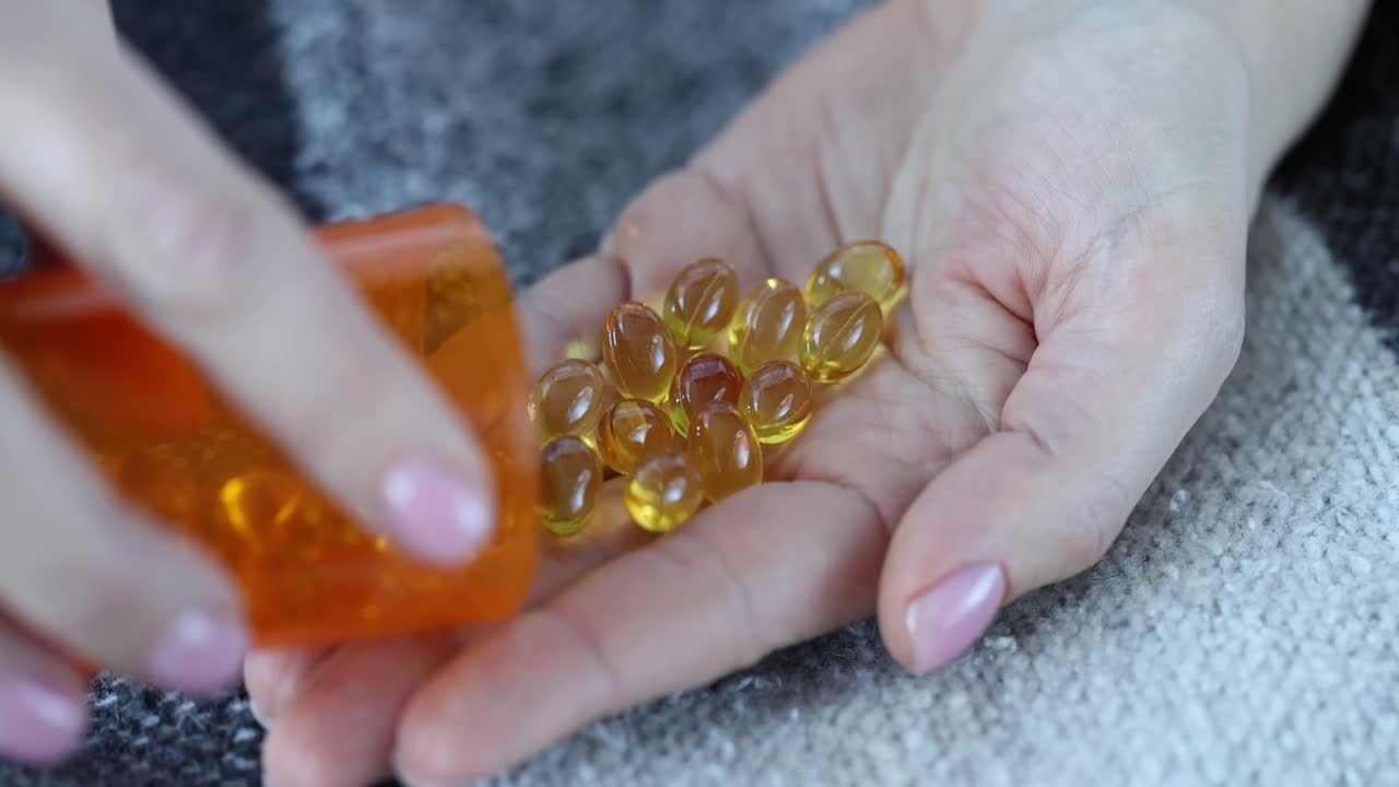 Medicine pills on hand