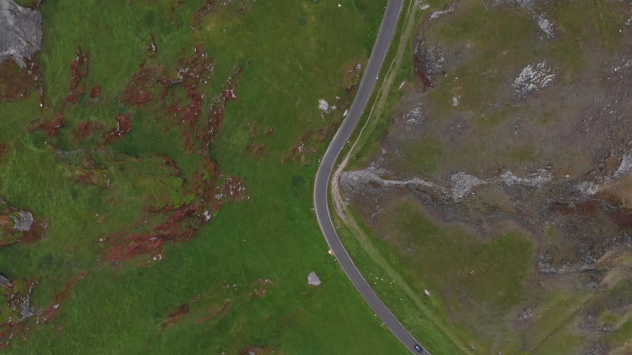 Aerial Footage over Winnats Pass, Peak District, UK