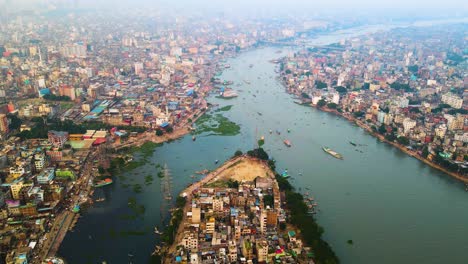 vista aérea de la ciudad de dhaka, bangladesh