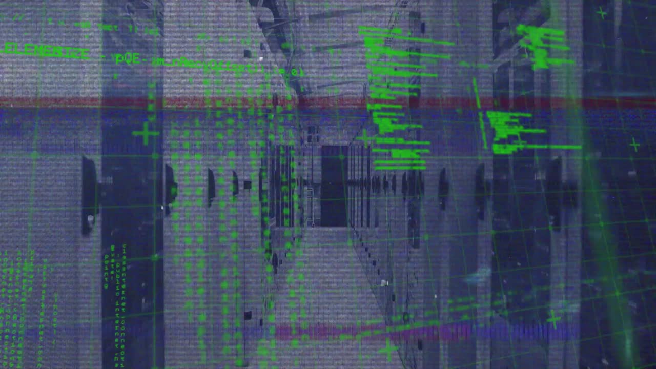 Animation of data processing over computer servers