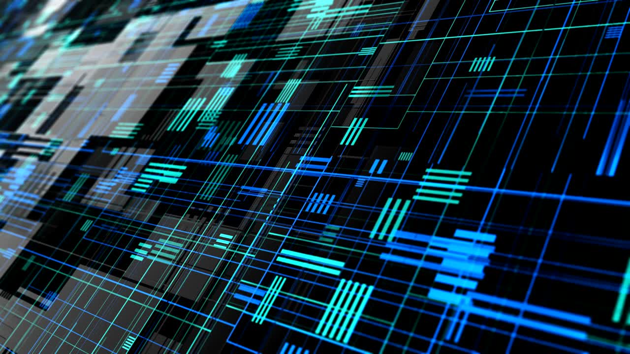 fondo de tecnología digital de alta tecnología abstracta. animación 3d de bucle sin costuras.