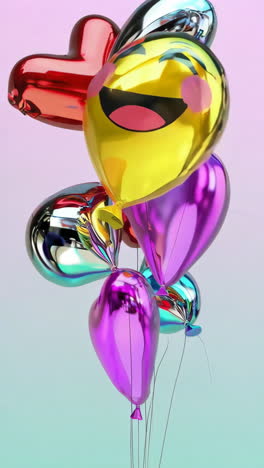 vibrant assortment of metallic party balloons