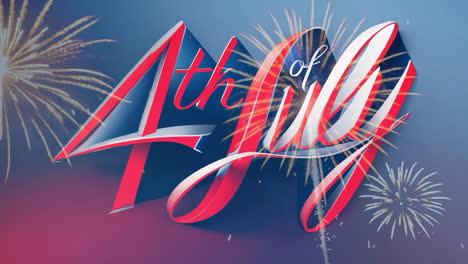 4th of july celebration with fireworks