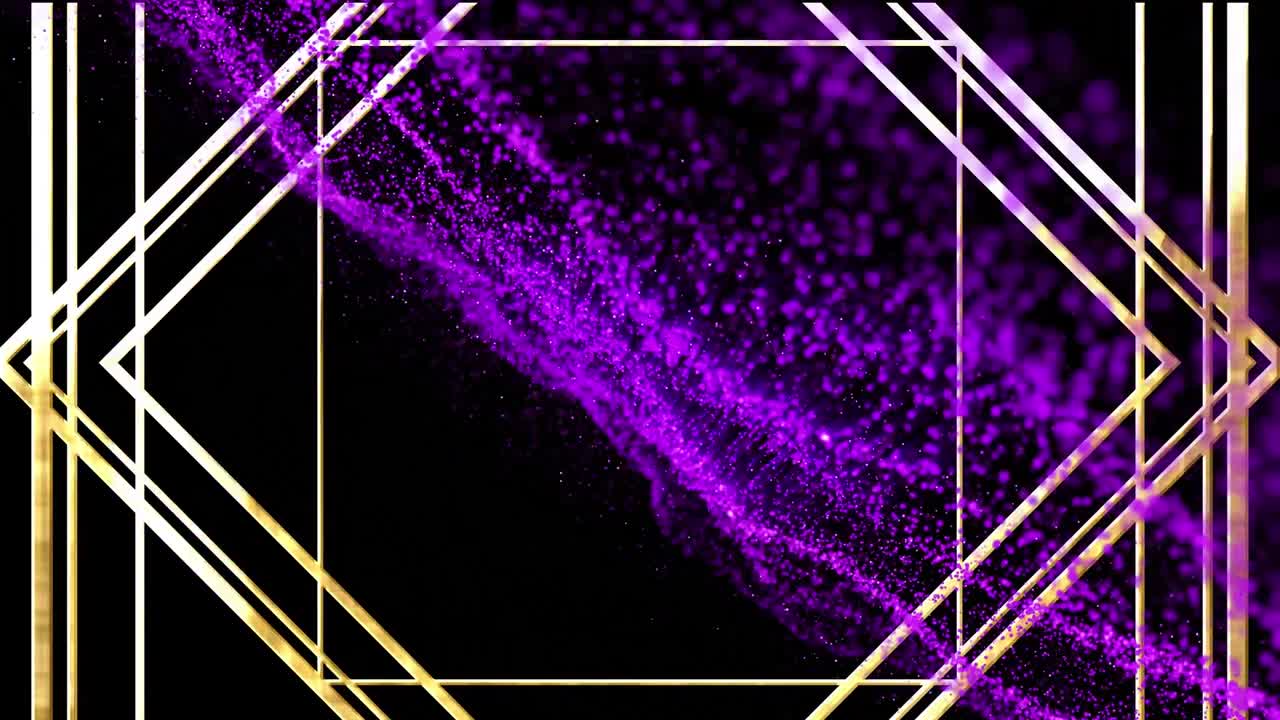 Animation of shapes over light spots on black background