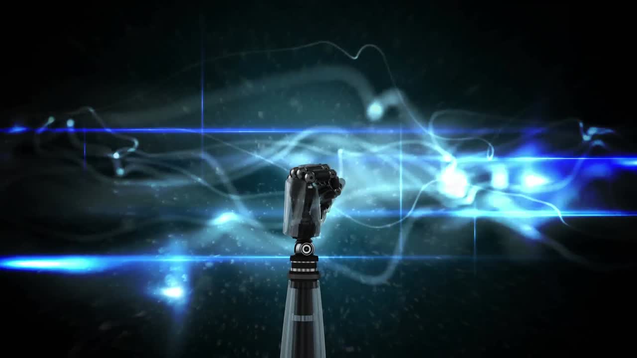 Robot arm with energy flow