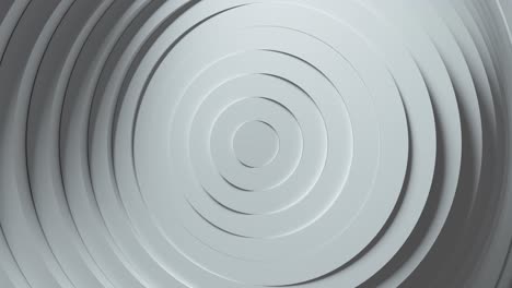 patrón abstracto de círculos con el efecto de desplazamiento. animación de anillos limpios blancos. fondo abstracto para presentación de negocios. bucle sin costuras 4k 3d render