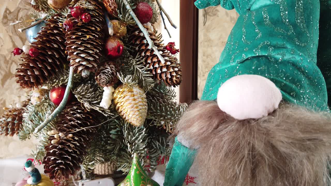 Christmas decoration. Shooting on Christmas Eve.