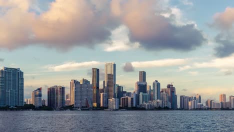 downtown miami skyline - day to night time lapse