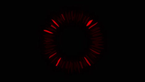painted animation of crimson red circle on black background