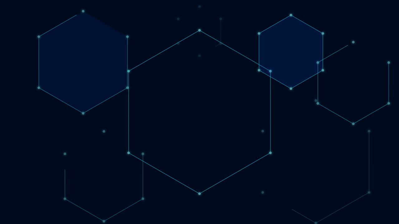 Abstract Digital Background with Animated Hexagon Network Connections