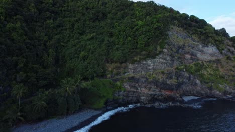 dolly zoom out of east maui’s cliff area