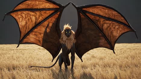 griffin in a field