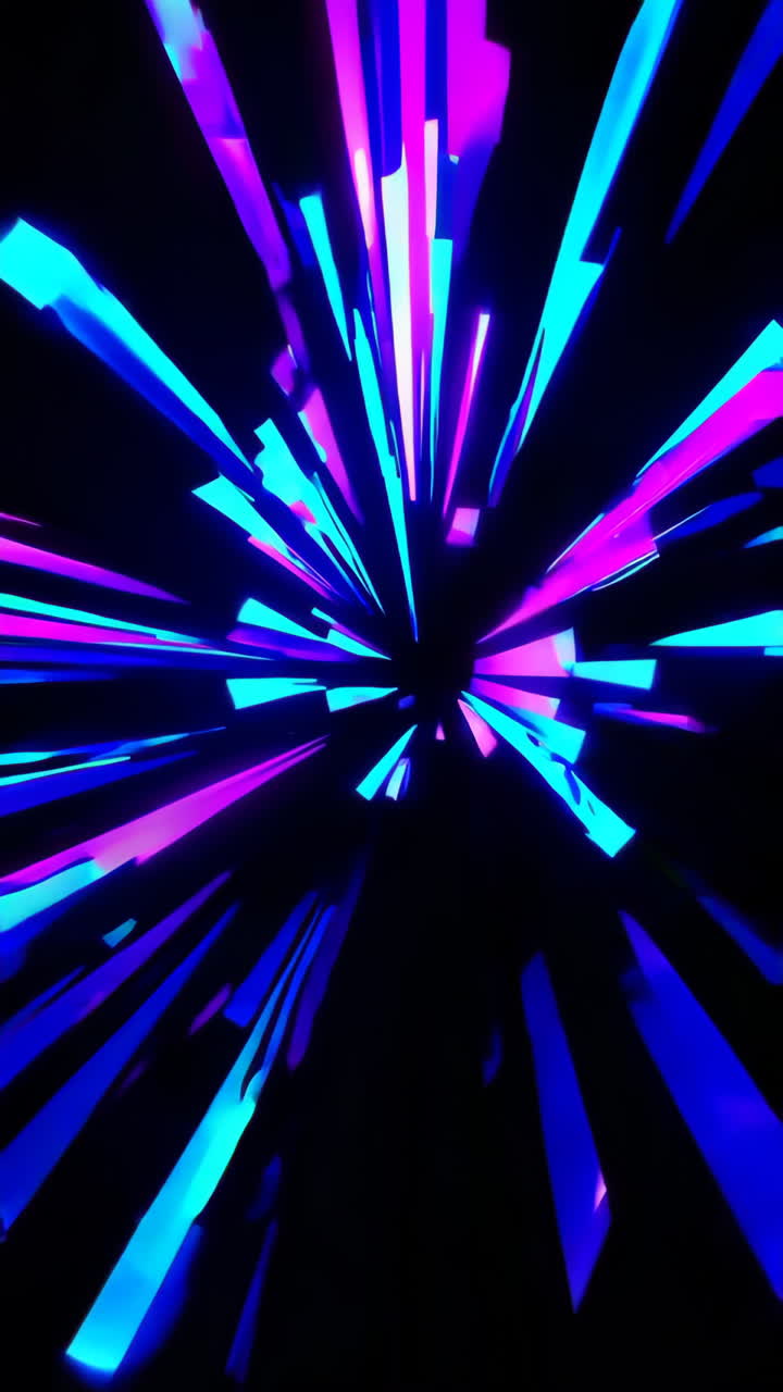 Vibrant Neon Light Trails Abstract Background