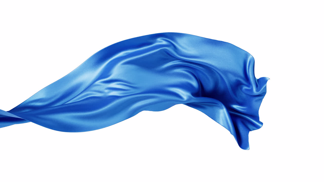 3d 렌더링의 알파 채널과 함께 흐르는 파동 천 곡선