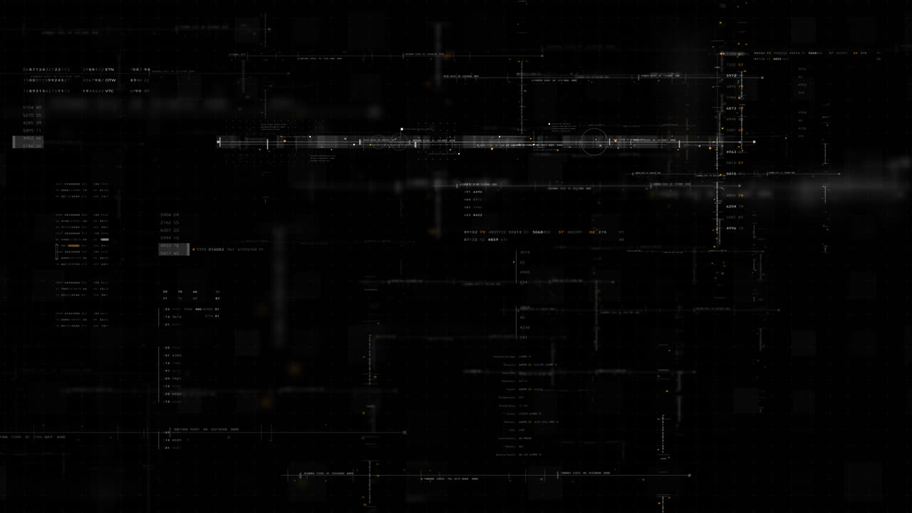 Futuristic HUD-UI template with alpha channel for seamless overlay