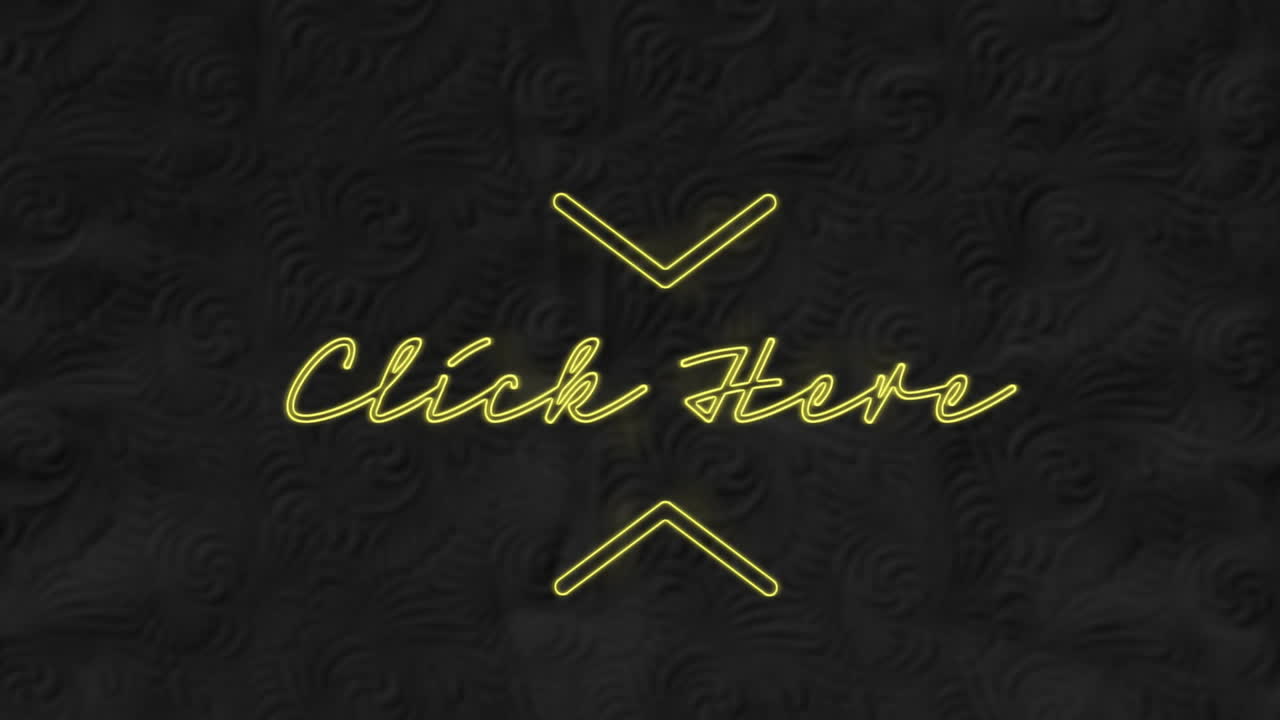 여기를 클릭하십시오 검은 바탕에 네온 텍스트