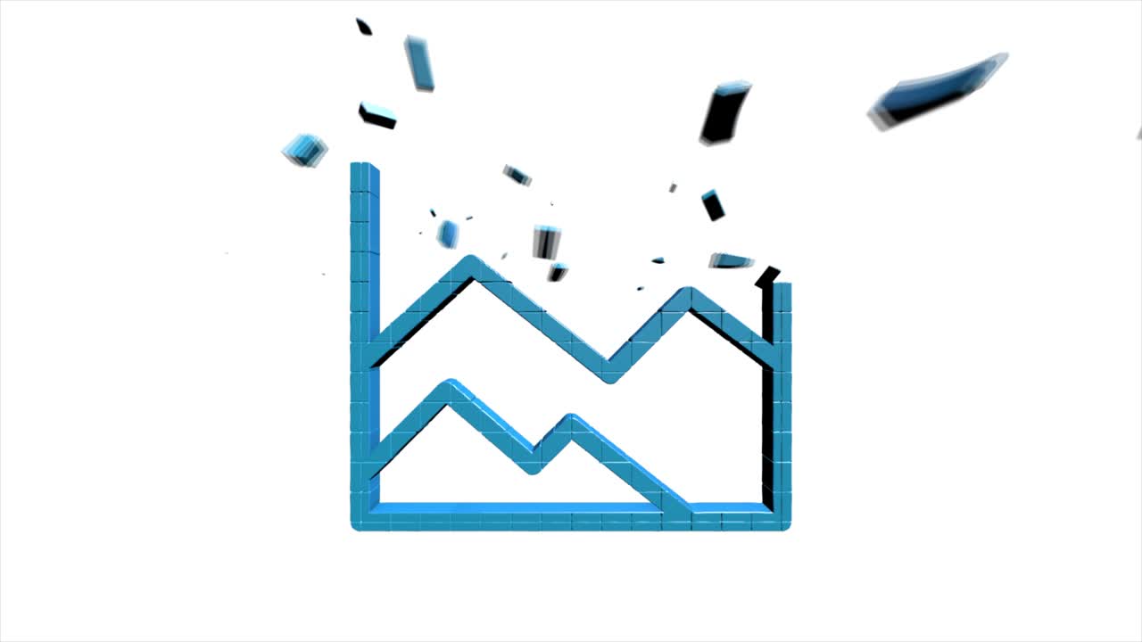 redes sociales diseño de íconos de píxeles 3d aislados en fondo blanco. iconos web de esquema. gráficos en movimiento.