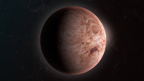 planeta menor sedna en rotación