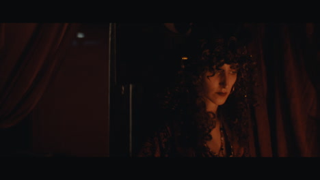 a gypsy lady shuffles the tarrot cards