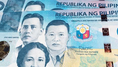 Phillipine peso, close up footage