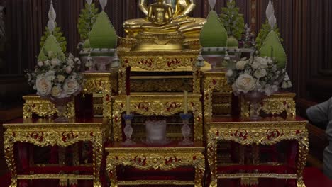 buddha shrine at wat paknam bhasicharoen bangkok thailand