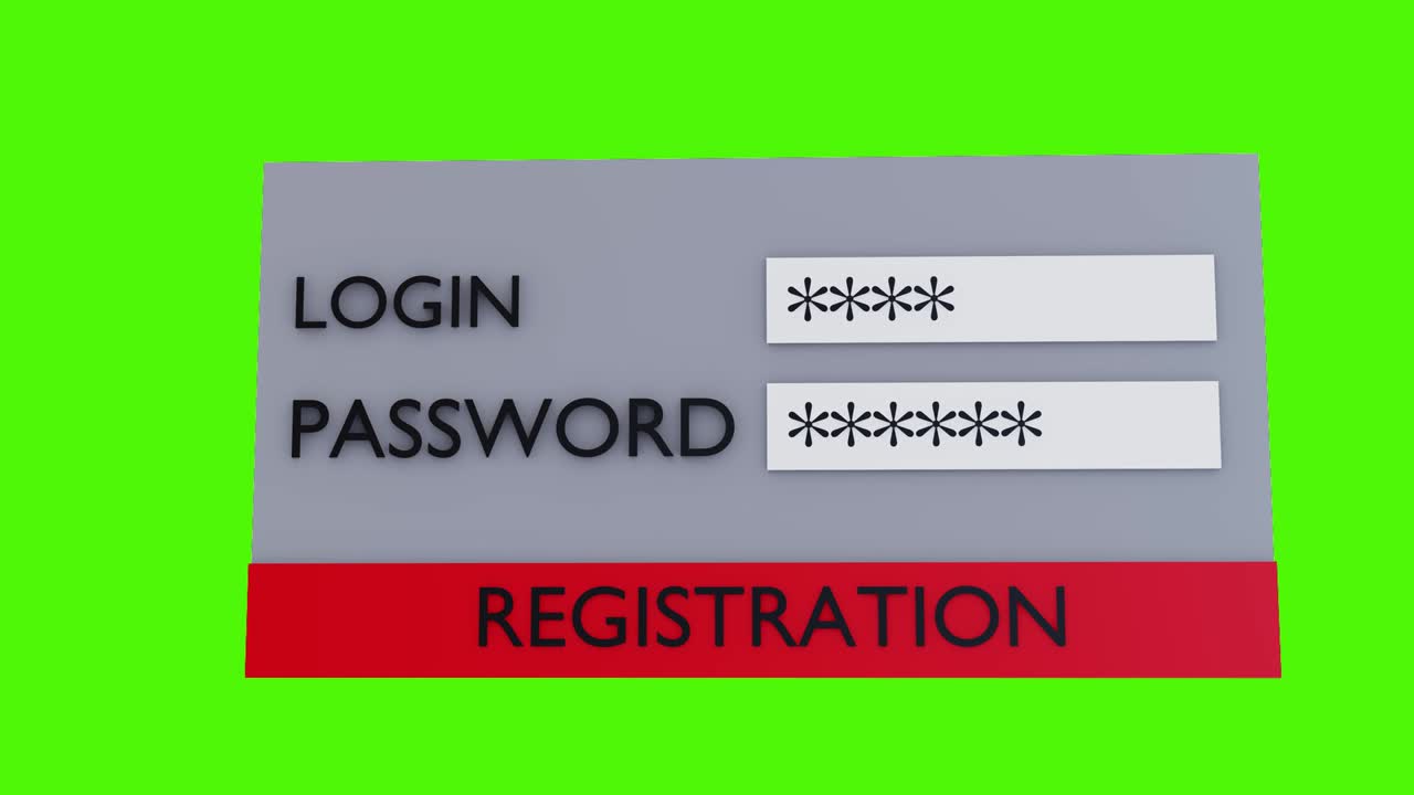 página de formulario de inicio de sesión. ventana de registro animada