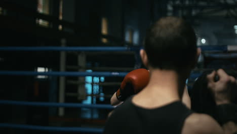 young boy boxing training
