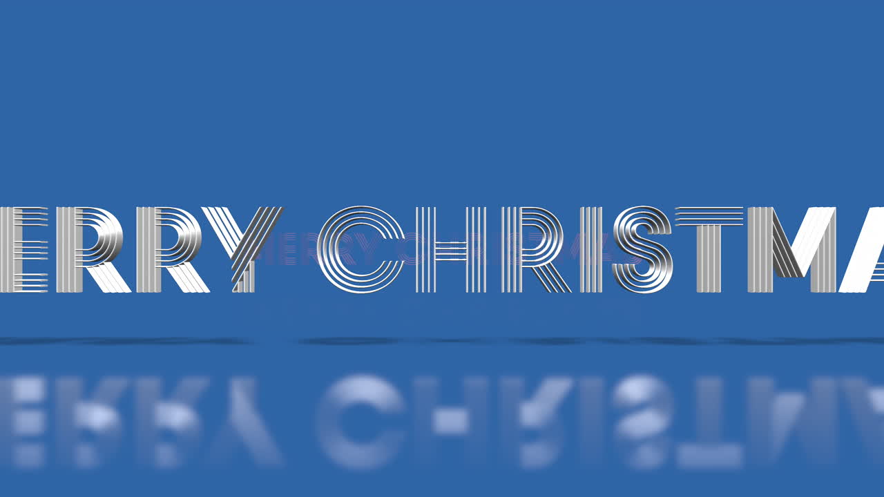 rodando texto de feliz navidad en degradado azul