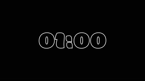 One-Minute-Countdown-On-Hegante-2-Typography-In-Black-And-White