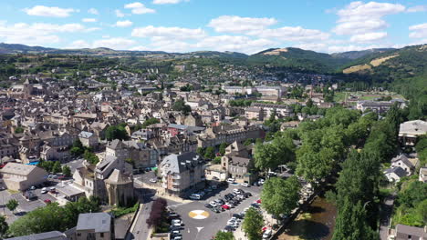 marvejols lozère france aveyron aerial shot colagne river