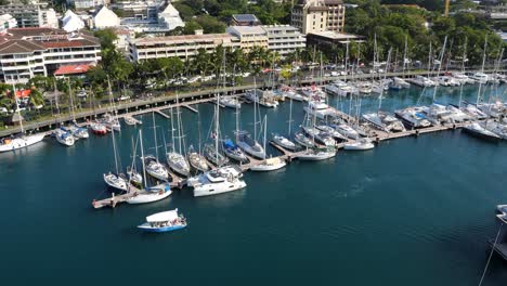 nanuu bay small boat marina in papeete, tahiti, french polynesia.