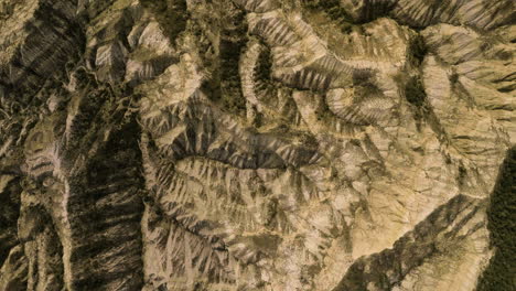 ragged terrain of sandstone hills in vashlovani desert, georgia